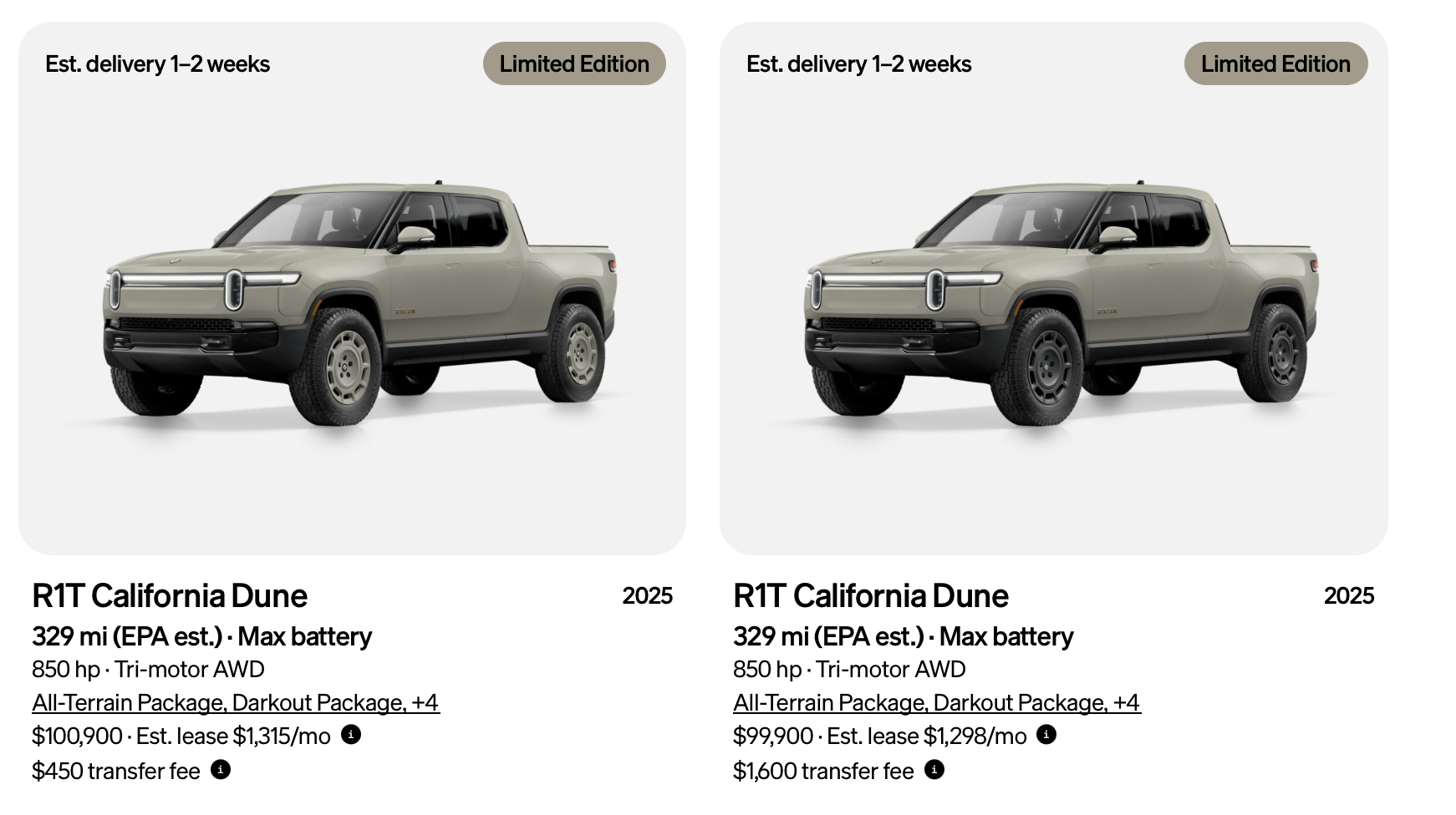 California Dune Edition Rivian R1